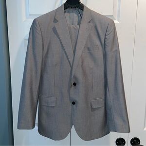 JF J Ferrar Slim Fit Gray Suit Separates 42R Jacket - Pants 34X30